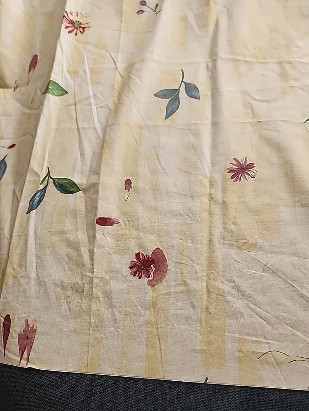 Vintage 80s  Crosscill Botanica Yellow Floral  Fabric L72